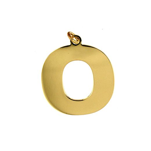 Colgante Plata Dorada Mujer 20mm CG00052DOO Letra O