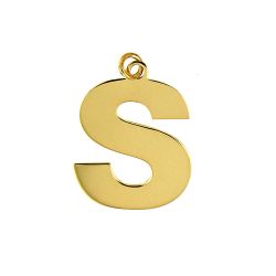 Colgante Plata Dorada Mujer 20mm CG00052DOS Letra S