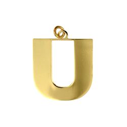 Colgante Plata Dorada Mujer 20mm CG00052DOU Letra U