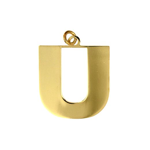 Colgante Plata Dorada Mujer 20mm CG00052DOU Letra U