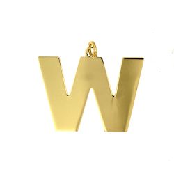 Colgante Plata Dorada Mujer 20mm CG00052DOW Letra W