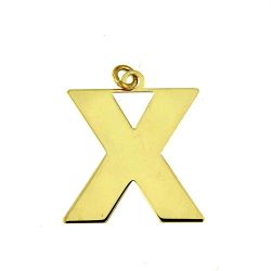 Colgante Plata Dorada Mujer 20mm CG00052DOX Letra X
