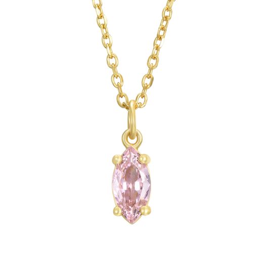 Colgante Plata Dorada Mujer 5,5mm COZ0338DOZP Circonita Rosa
