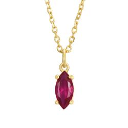 Colgante Plata Dorada Mujer 5,5mm COZ0338DOZR Circonita Rubí