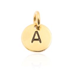 Colgante Plata Dorada Mujer 8mm CH00065DOA Letra A