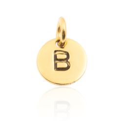 Colgante Plata Dorada Mujer 8mm CH00065DOB Letra B