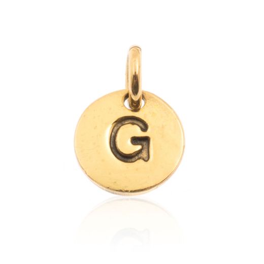 Colgante Plata Dorada Mujer 8mm CH00065DOG Letra G