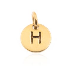 Colgante Plata Dorada Mujer 8mm CH00065DOH Letra H