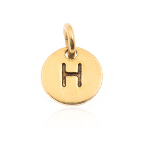 Colgante Plata Dorada Mujer 8mm CH00065DOH Letra H