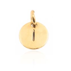 Colgante Plata Dorada Mujer 8mm CH00065DOI Letra I