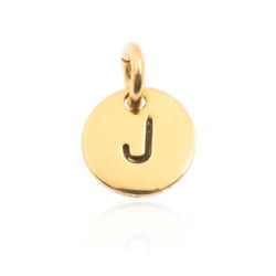Colgante Plata Dorada Mujer 8mm CH00065DOJ Letra J