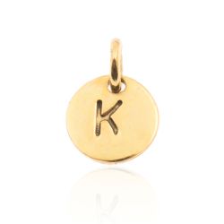 Colgante Plata Dorada Mujer 8mm CH00065DOK Letra K