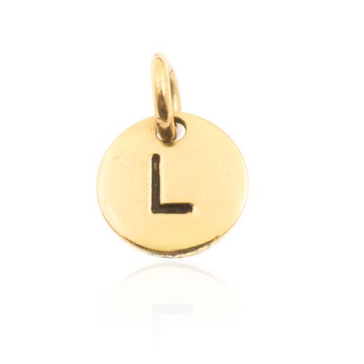 Colgante Plata Dorada Mujer 8mm CH00065DOL Letra L