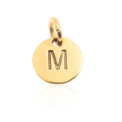 Colgante Plata Dorada Mujer 8mm CH00065DOM Letra M