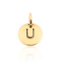 Colgante Plata Dorada Mujer 8mm CH00065DOU Letra U