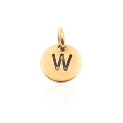 Colgante Plata Dorada Mujer 8mm CH00065DOW Letra W