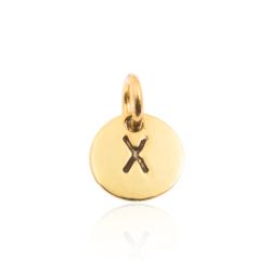 Colgante Plata Dorada Mujer 8mm CH00065DOX Letra X