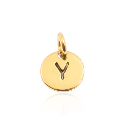 Colgante Plata Dorada Mujer 8mm CH00065DOY Letra Y