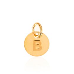 Colgante Plata Dorada Mujer 8mm CH00202DOB Letra B