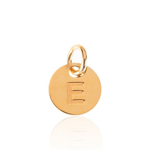 Colgante Plata Dorada Mujer 8mm CH00202DOE Letra E