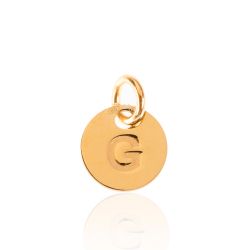 Colgante Plata Dorada Mujer 8mm CH00202DOG Letra G