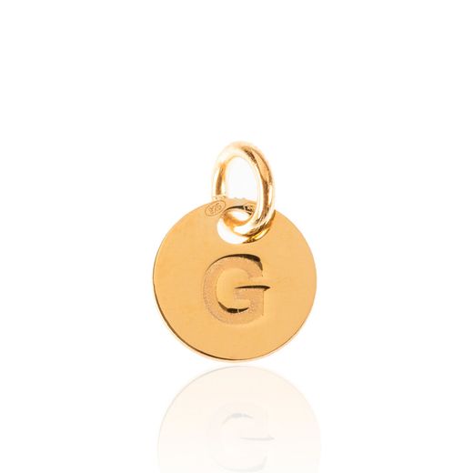 Colgante Plata Dorada Mujer 8mm CH00202DOG Letra G