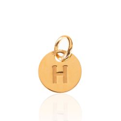 Colgante Plata Dorada Mujer 8mm CH00202DOH Letra H