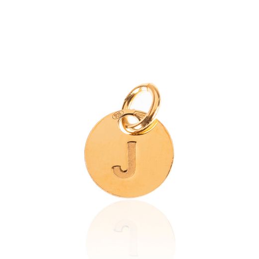 Colgante Plata Dorada Mujer 8mm CH00202DOJ Letra J