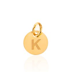 Colgante Plata Dorada Mujer 8mm CH00202DOK Letra K