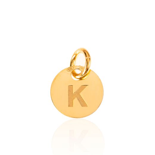 Colgante Plata Dorada Mujer 8mm CH00202DOK Letra K