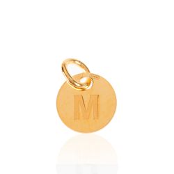 Colgante Plata Dorada Mujer 8mm CH00202DOM Letra M