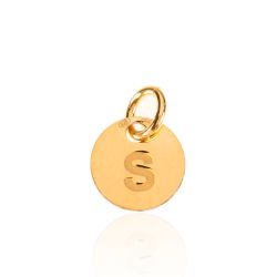 Colgante Plata Dorada Mujer 8mm CH00202DOS Letra S