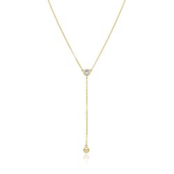Colgante Plata Dorada Mujer 8mm COZ0395DO Bola Circonitas