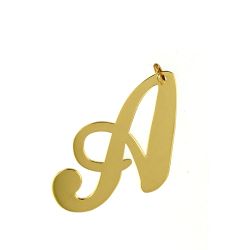Colgante Plata Dorada Mujer CG00051DOA Letra A En Brillo
