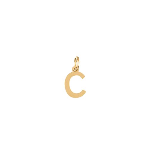 Colgante Plata Dorada Mujer CHL0229DOC Letra C 10mm