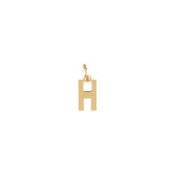 Colgante Plata Dorada Mujer CHL0229DOH Letra H 10mm