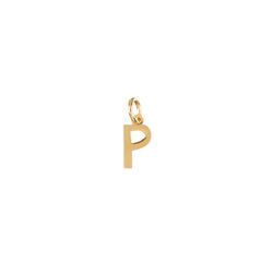 Colgante Plata Dorada Mujer CHL0229DOP Letra P 10mm