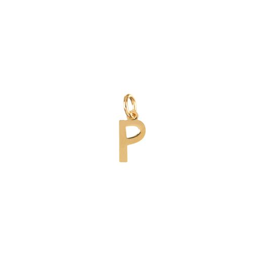 Colgante Plata Dorada Mujer CHL0229DOP Letra P 10mm