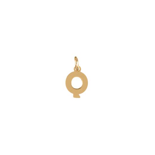 Colgante Plata Dorada Mujer CHL0229DOQ Letra Q 10mm