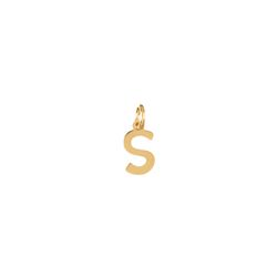 Colgante Plata Dorada Mujer CHL0229DOS Letra S 10mm