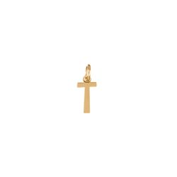 Colgante Plata Dorada Mujer CHL0229DOT Letra T 10mm