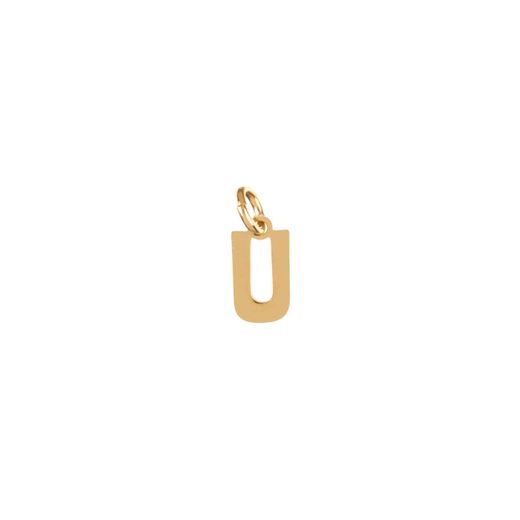 Colgante Plata Dorada Mujer CHL0229DOU Letra U 10mm