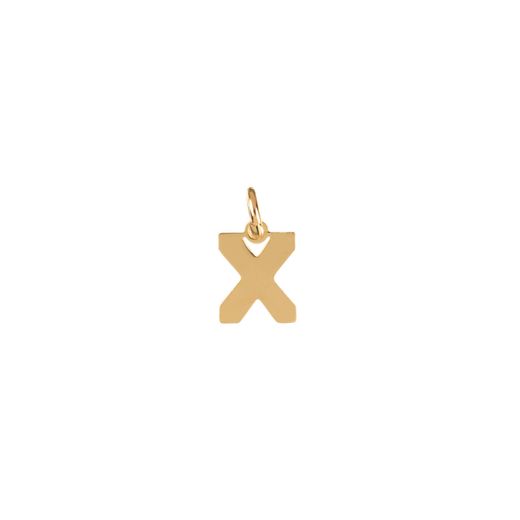 Colgante Plata Dorada Mujer CHL0229DOX Letra X 10mm