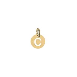 Colgante Plata Dorada Mujer CHL0244DOC Letra C 8mm