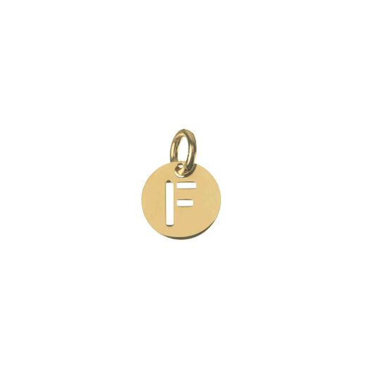 Colgante Plata Dorada Mujer CHL0244DOF Letra F 8mm