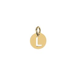 Colgante Plata Dorada Mujer CHL0244DOL Letra L 8mm