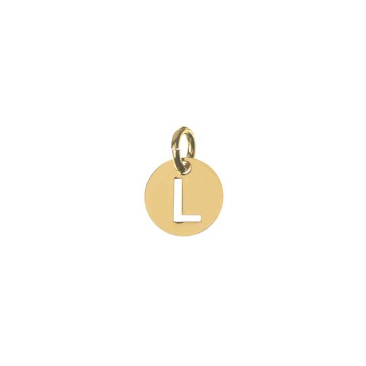 Colgante Plata Dorada Mujer CHL0244DOL Letra L 8mm