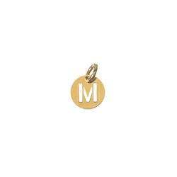 Colgante Plata Dorada Mujer CHL0244DOM Letra M 8mm