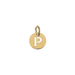 Colgante Plata Dorada Mujer CHL0244DOP Letra P 8mm