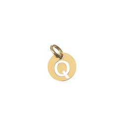 Colgante Plata Dorada Mujer CHL0244DOQ Letra Q 8mm